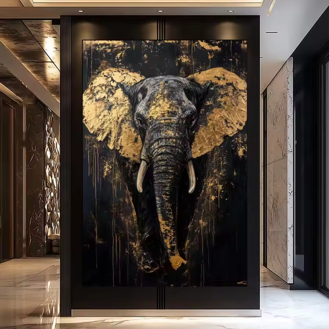Majestic Creations™ – Konst med vilda djur – Djärva mönster i svart och guld