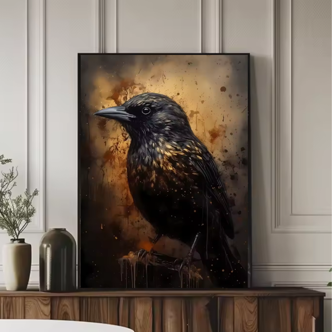 Majestic Wings™ – Djärv fågelkonst – Fantastiska fågelbilder i svart och guld