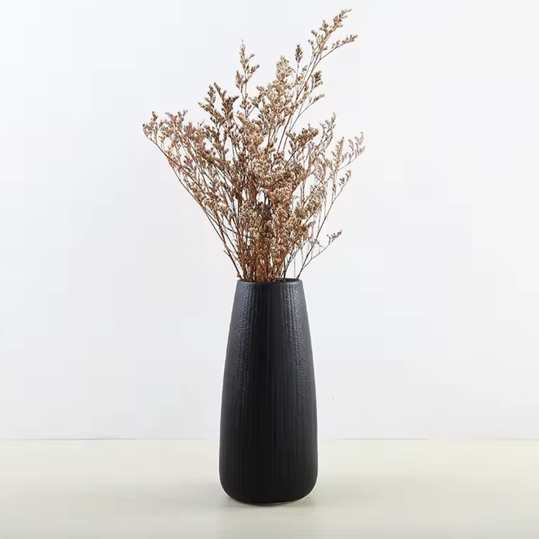 Modern Bloom™ – Modern svart keramikvas – Snygg, elegant och mångsidig design