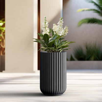 Modern Bloom™ – Modern svart keramikvas – Snygg, elegant och mångsidig design